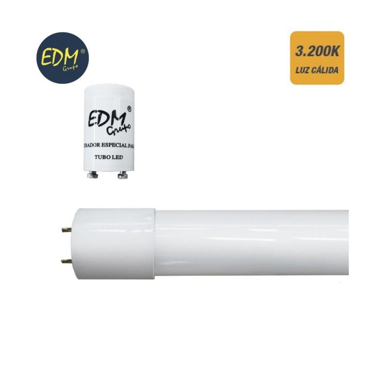 TUBO LED T8 9W ECO 3200K LUZ CALIDA  (EQUIVALENTE 18W) EDM 31193