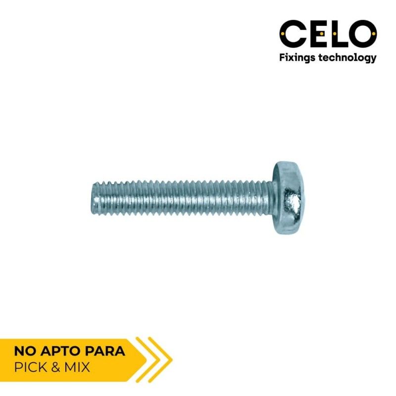 Caja 250un tornillo alomado philips din/ref 7985 6x15 zincado celo EDM 17209