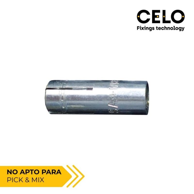 Caixa de 50 unidades de âncoras fêmea SAP aprovadas pela CE (M10x40) Ø12x40mm