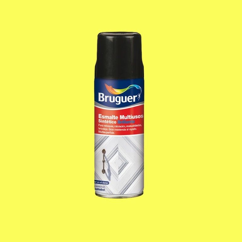 Spray Esmalte Multiuso Amarelo Limão Brilhante 0,4L 5197985 BRUGUER