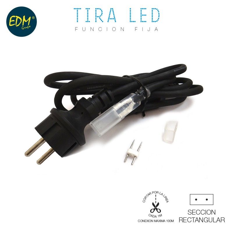 Kit conexion a corriente 220v para tira de led 1,5mts edm EDM 31925