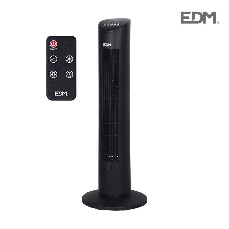 Ventilador torre potência 60w com controle remoto Cor Preto 28x78,3cm EDM