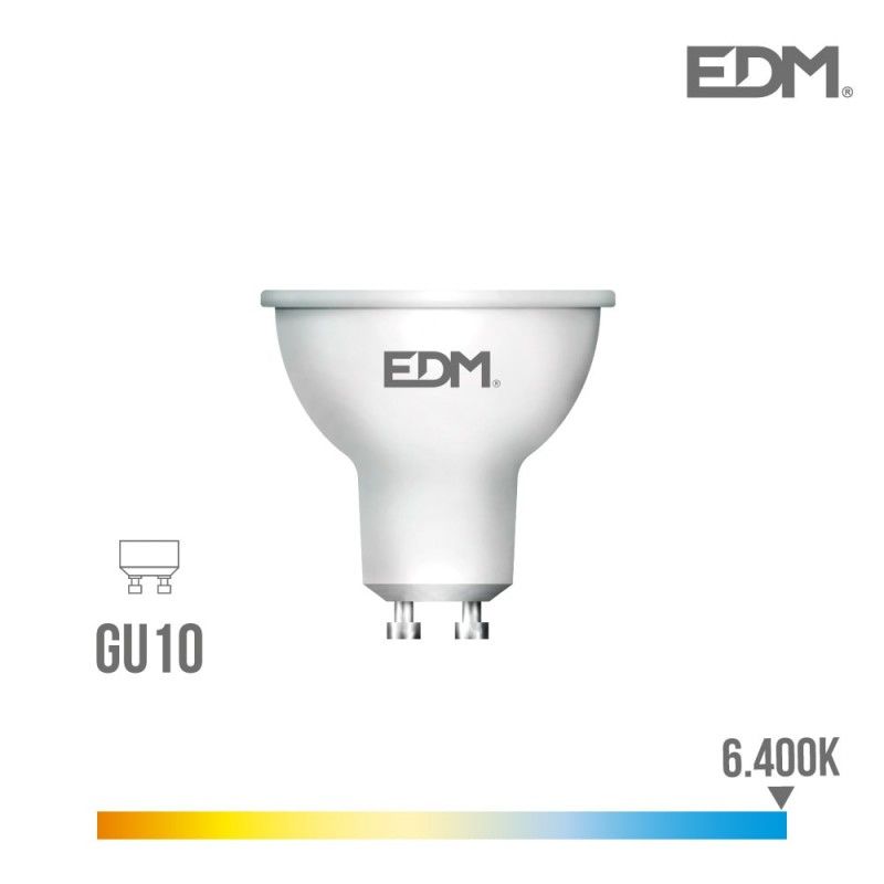 Bombilla dicroica led gu10 8w 600 lm 6400k luz fria edm EDM 35386