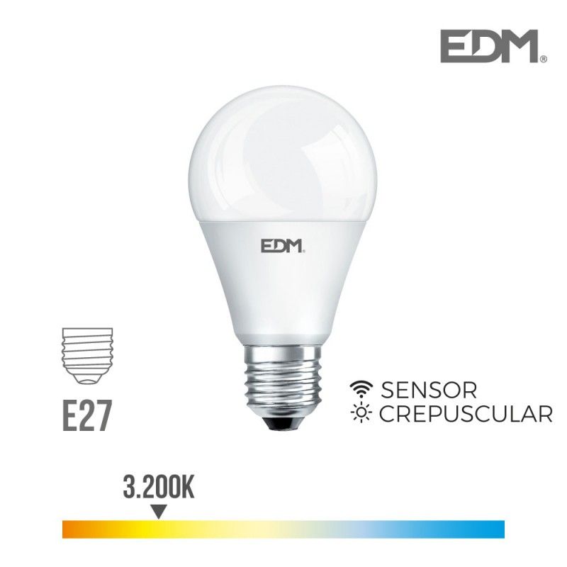 Lâmpada padrão "crepúsculo" led e27 10w 810lm 3200k luz quente ø6x11cm EDM