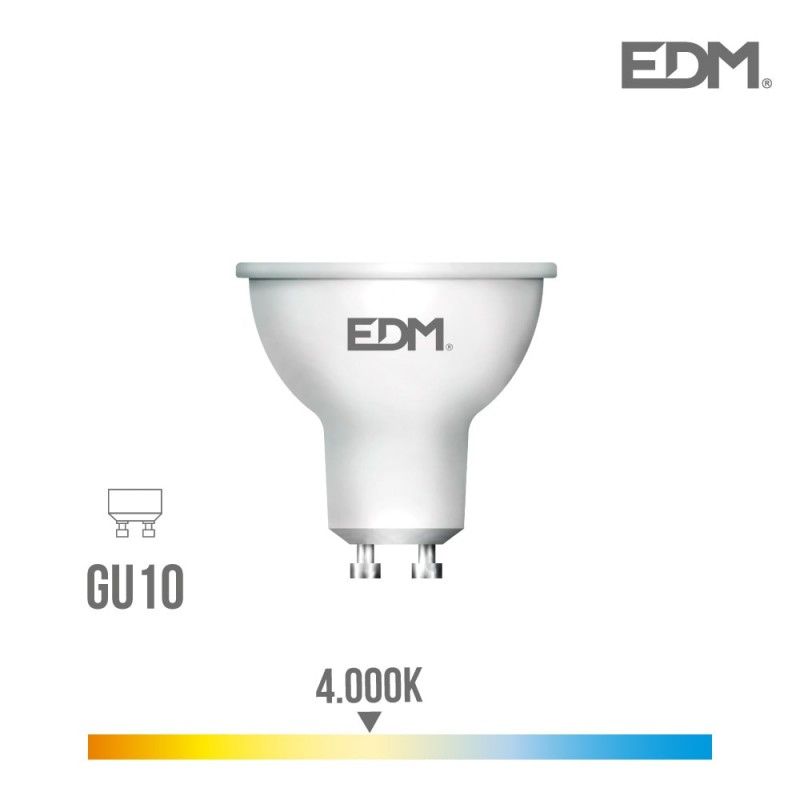 Bombilla dicroica led gu10 8w 600 lm 4000k luz dia edm EDM 35389