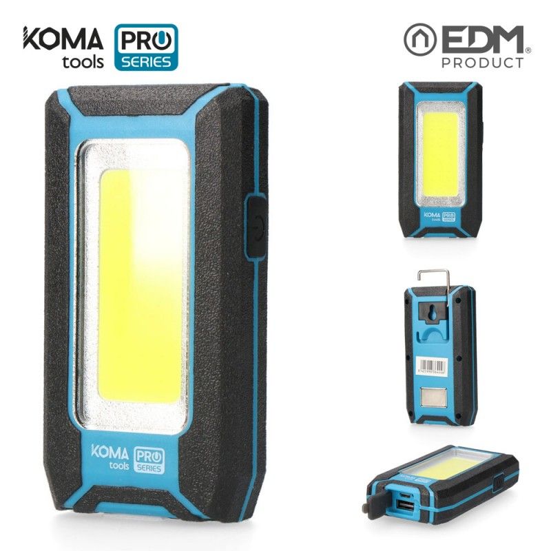 Linterna led profesional cob 500lumen 8w koma tools EDM 36444