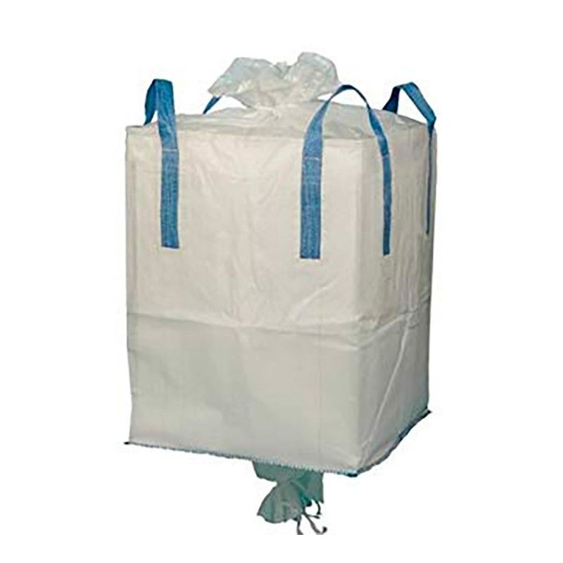 Saco de Detritos Big Bag 90x90x90cm com Válvula Branco Resiste até 1000kg Densidade 100g/m²