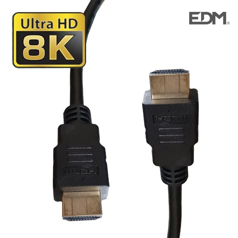 Cabo HDMI 2.1 10K: 60Hz/4K: 120Hz de alta qualidade 1m