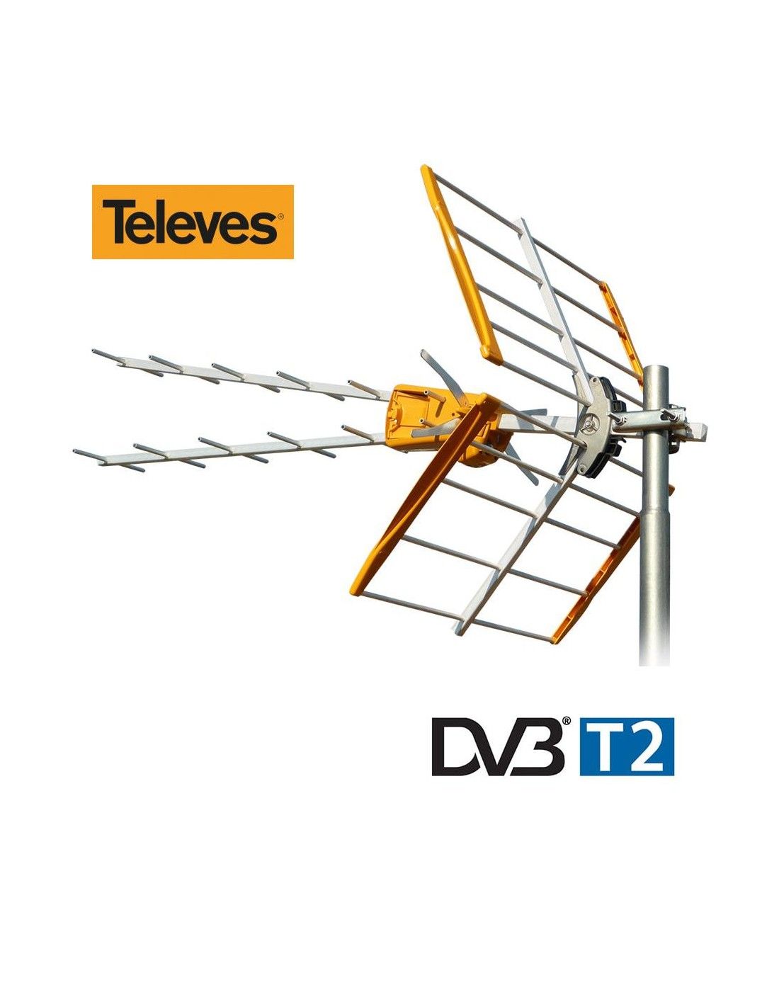 Antena Tdt Exterior Tv Digital Ganancia 10 A 12 Dbi Dvb T2