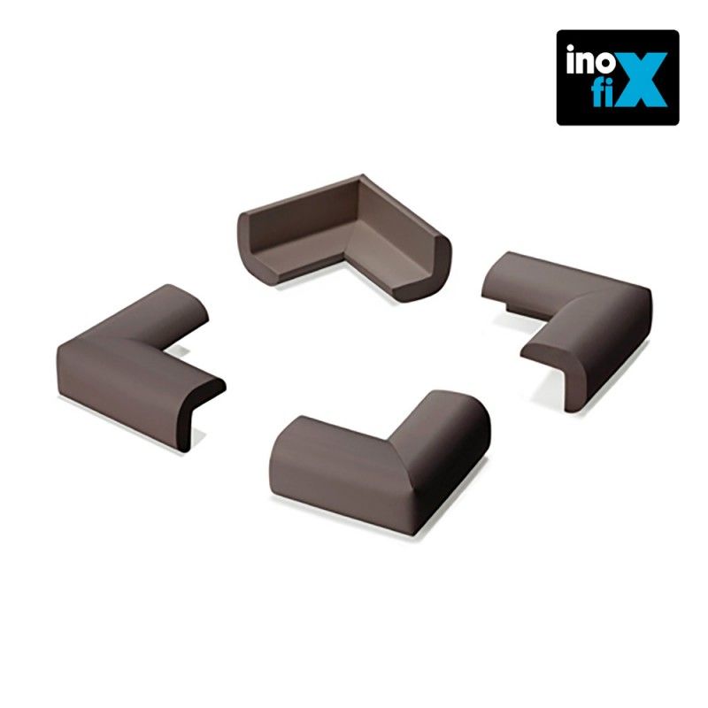 Protector cantos acolchado marron (blister 4 unid) inofix EDM 66503