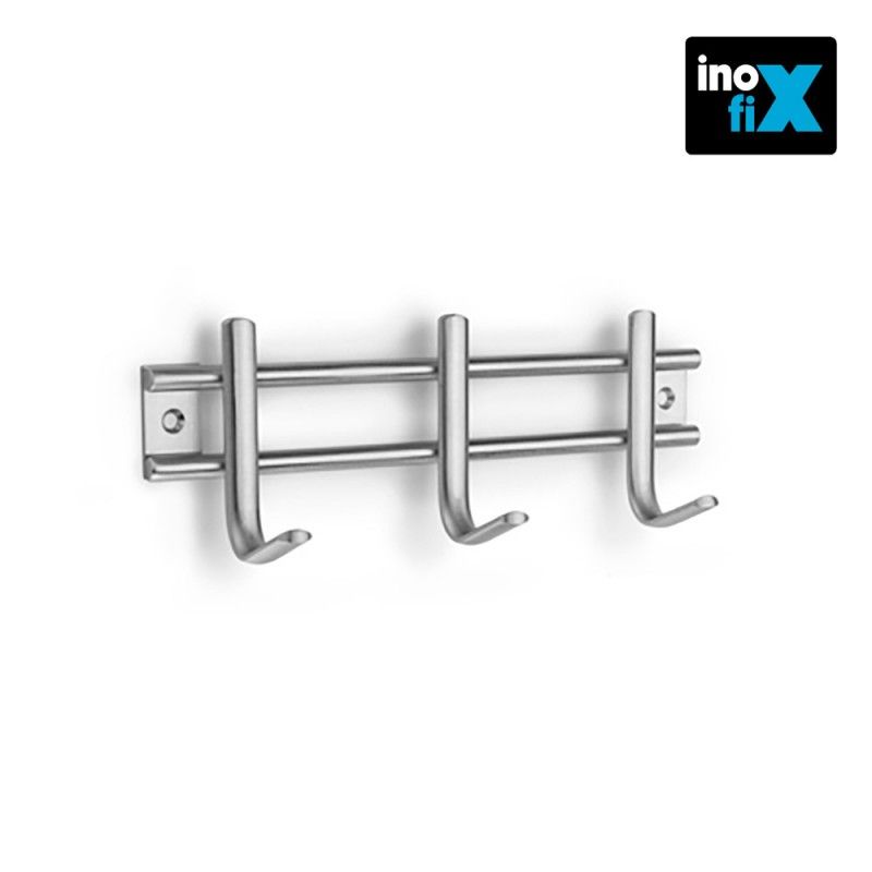 Colgador acero inox 3 ganchos (blister) inofix EDM 66527