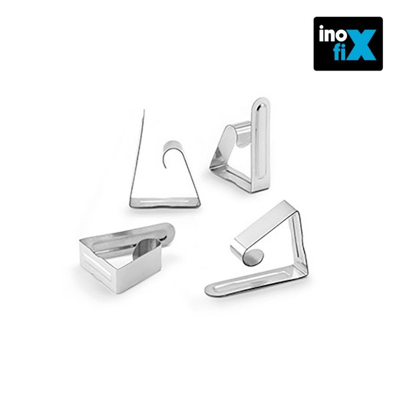 Pinza sujeta mantel metalica (blister 4 unid) inofix EDM 66540