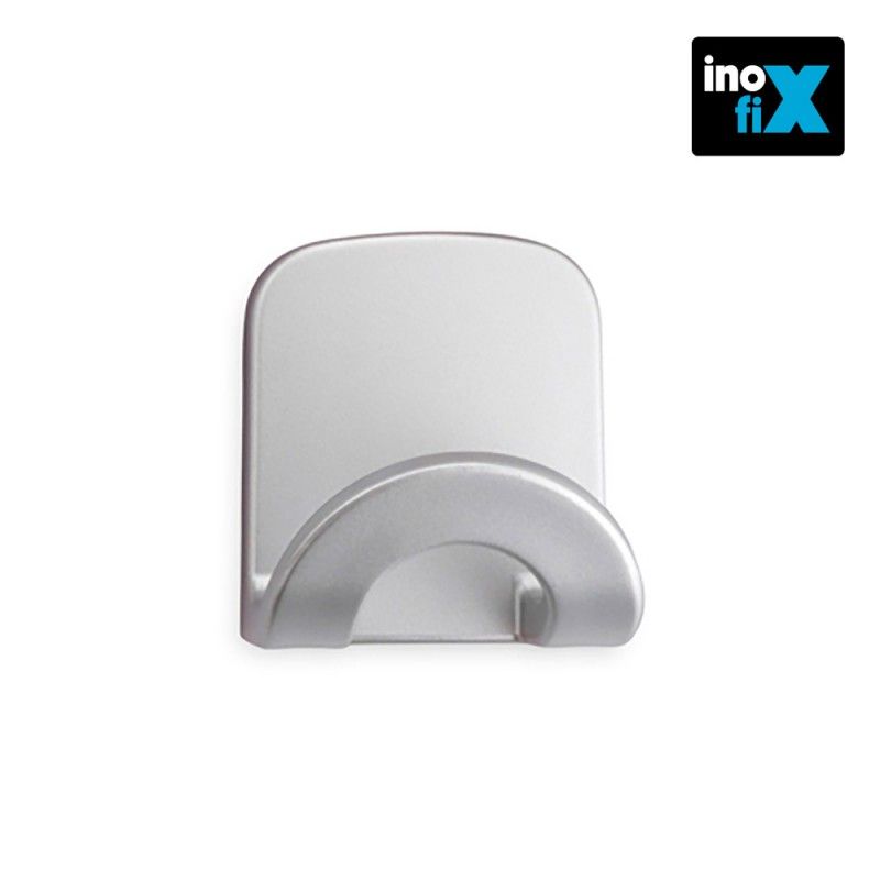 Cabide adesivo em arco cromado 2086-8-000 blister INOFIX