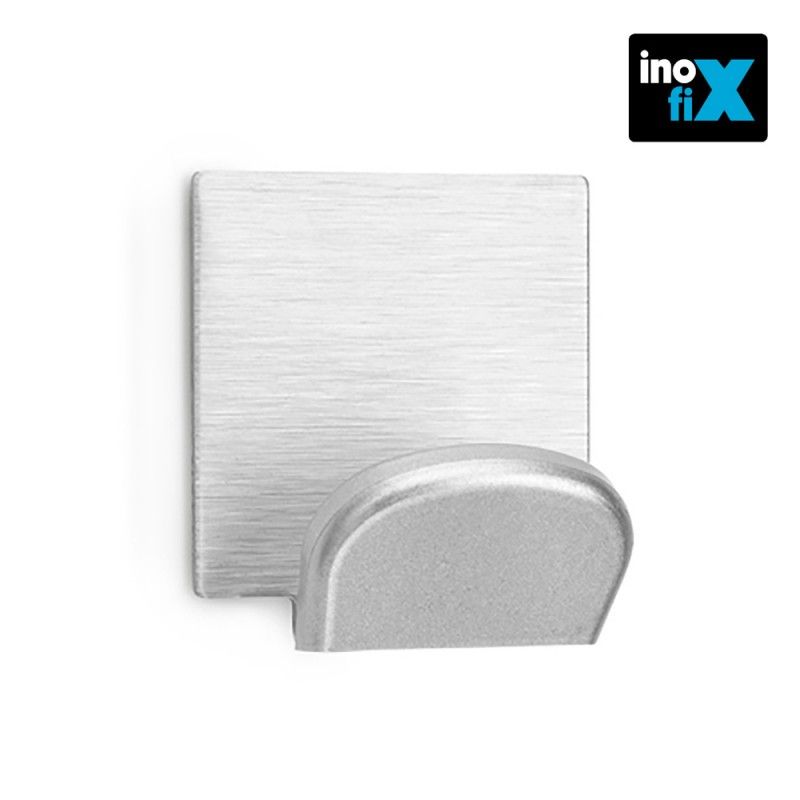 Colgador adhesivo cromo con base ade acero inox (blister 2 unid) inofix EDM 66568