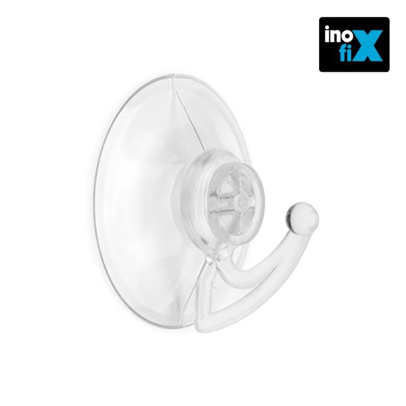 Colgador ventosa 42 mm transparente (blister 4 unid) inofix EDM 66572