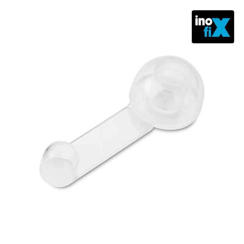 Retentor rotativo adesivo transparente com batente INOFIX blister