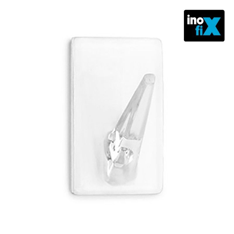 Colgador adhesivo transparente (blister 4 unid) inofix EDM 66596