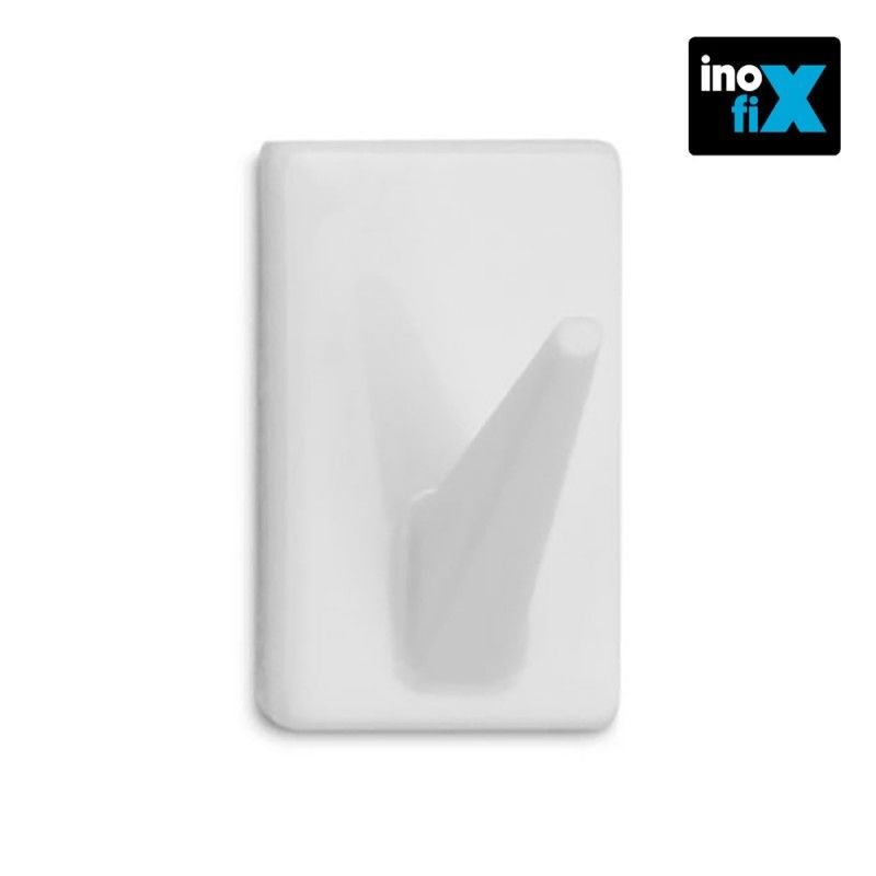 Colgador adhesivo clasico blanco (blister 4 unid) inofix EDM 66597