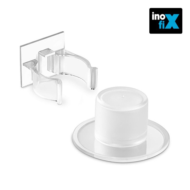 Tope y retenedor pinza adhesivos transparente (blister) inofix EDM 66610