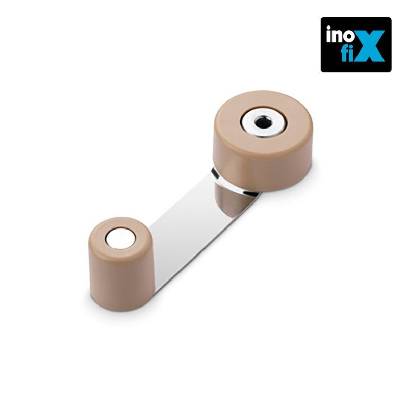 Tope retenedor giratorio metalico beige (blister) inofix EDM 66619