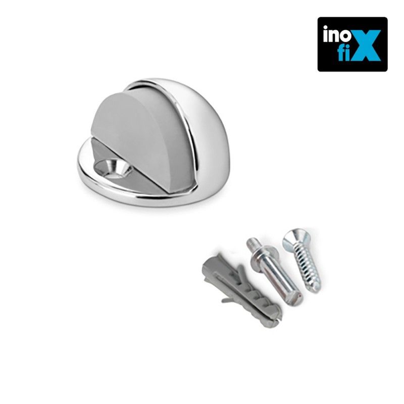 Tope puerta metalico con tornillo cromado (blister) inofix EDM 66645