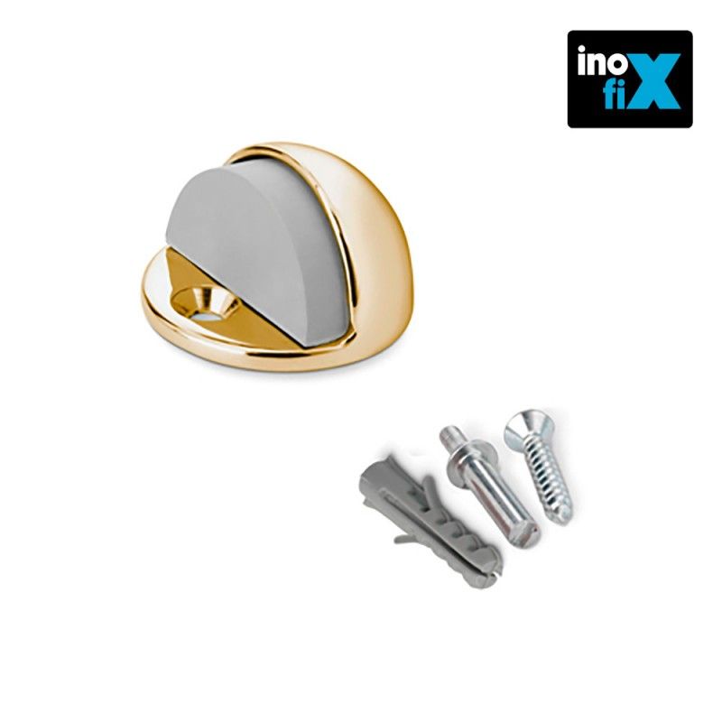 Batente de porta metálico com parafuso dourado (Blister) INOFIX