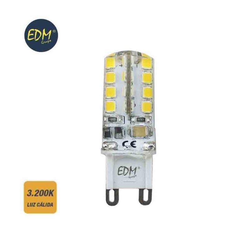 Lâmpada LED EDM G9 Silicone 2.5W 170lm 3200K Luz Quente Ø15x50mm