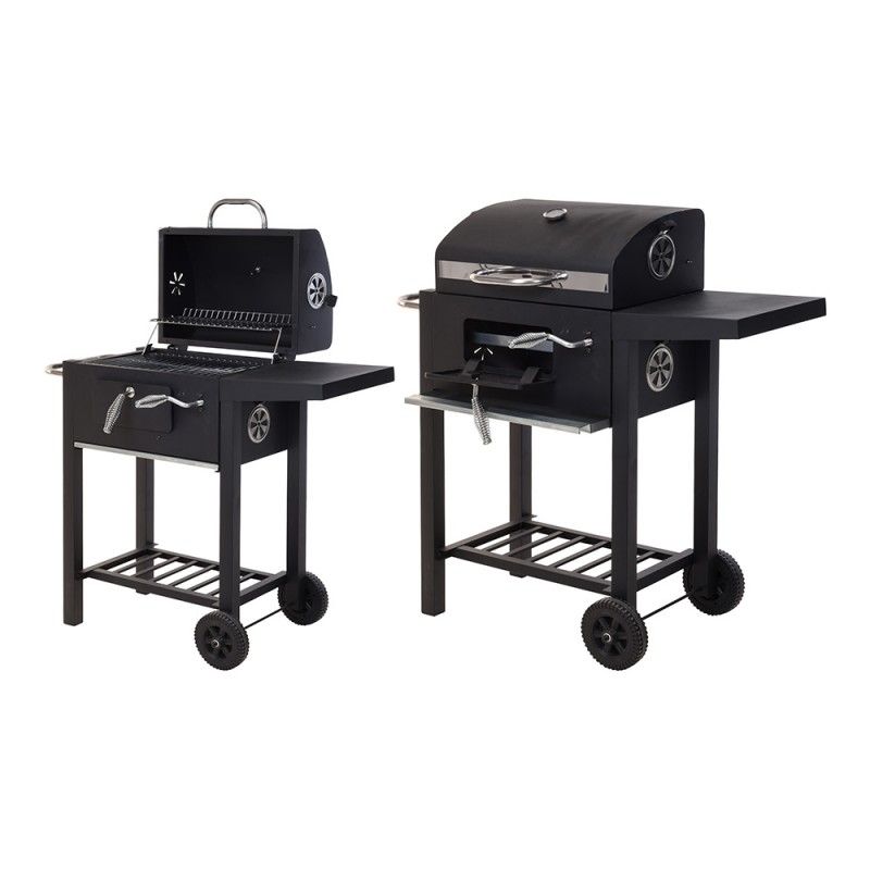 Barbacoa de carbon con tapa 96xd36xl48,5cm EDM 73863