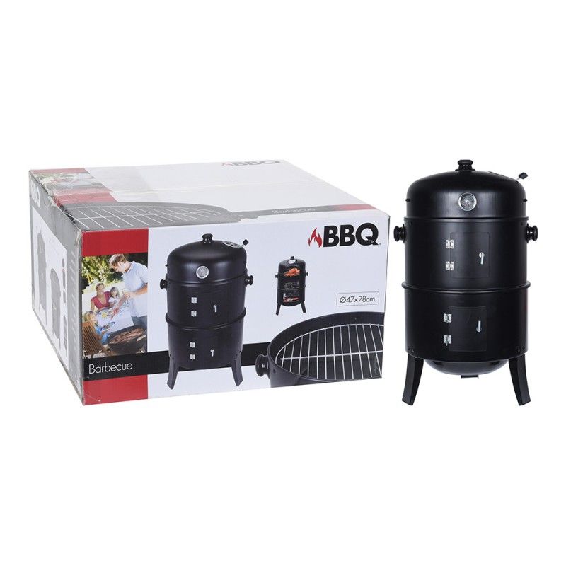 Churrasqueira Smoker Barrel Cor Preto BBQ