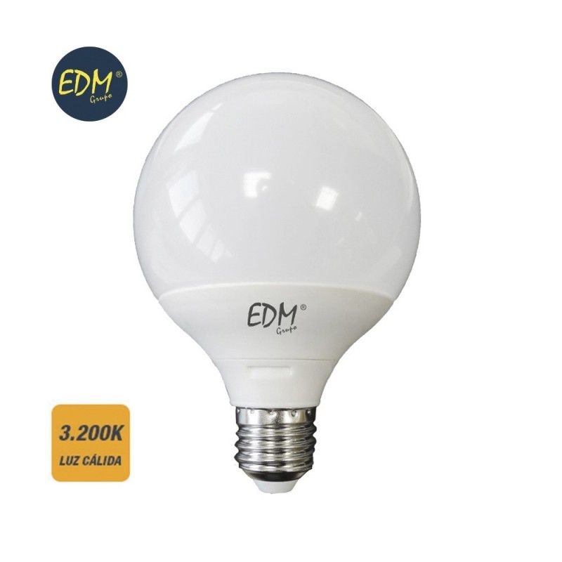 Lâmpada LED Globo EDM E27 15W 1521lm 3200K Luz Quente Ø125x160mm