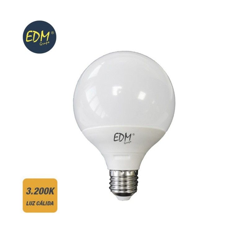 Lâmpada LED Globo EDM E27 10W 932lm 3200K Luz Quente Ø95x141mm