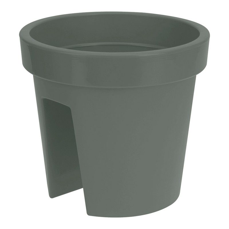 Maceta inyeccion verde ø 28cm para balcon EDM 74824