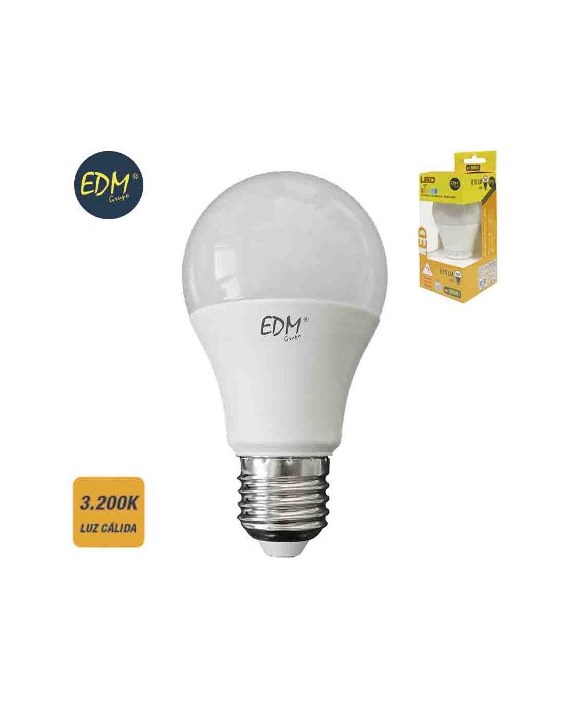 Ampoule LED filament sphérique 4w 400 lumen E14 3200k lumière chaude EDM  98611