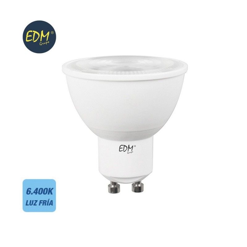 Lâmpada LED Dicroica EDM GU10 7W 550lm 6400K Luz Fria 45° Ø5x5,5cm