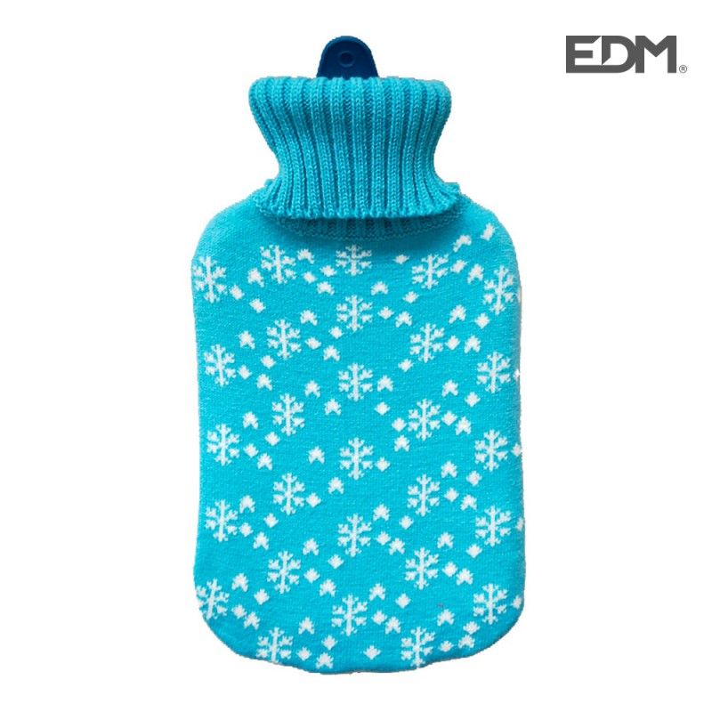 Garrafa Água Quente Azul Modelo White Flakes 2L EDM