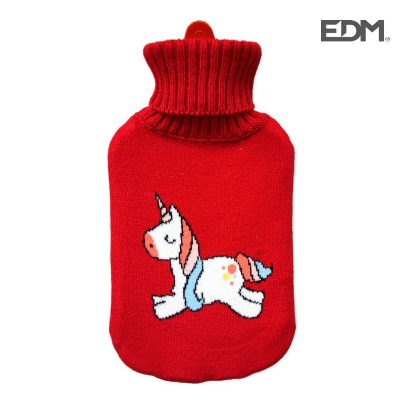 Bolsa de agua roja unicornio 2l EDM 76778