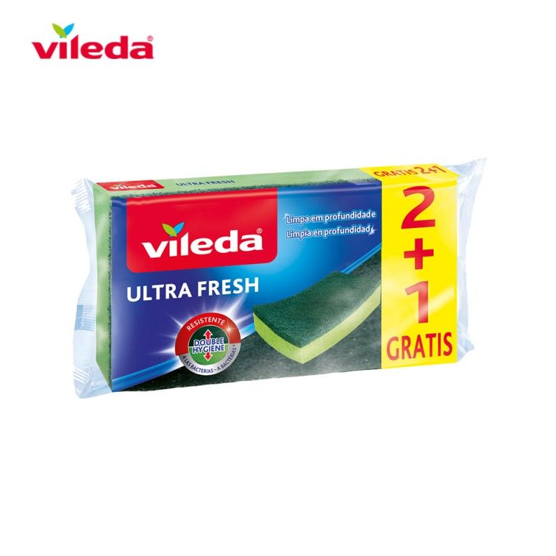 Estropajo ultra fresh 2+1 antibacterias 156910 vileda EDM 77662