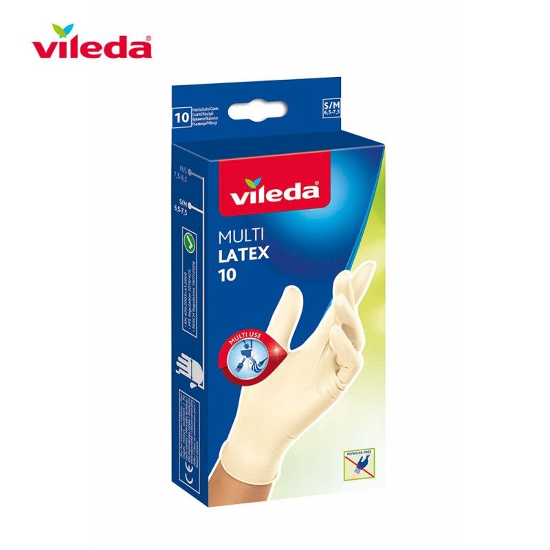 Guante multi latex 10uds talla s/m 145941 vileda EDM 77682