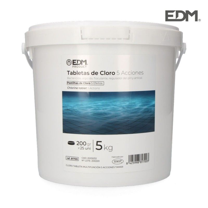 Cloro 5 acciones tableta 5 kg fusion  edm EDM 81700