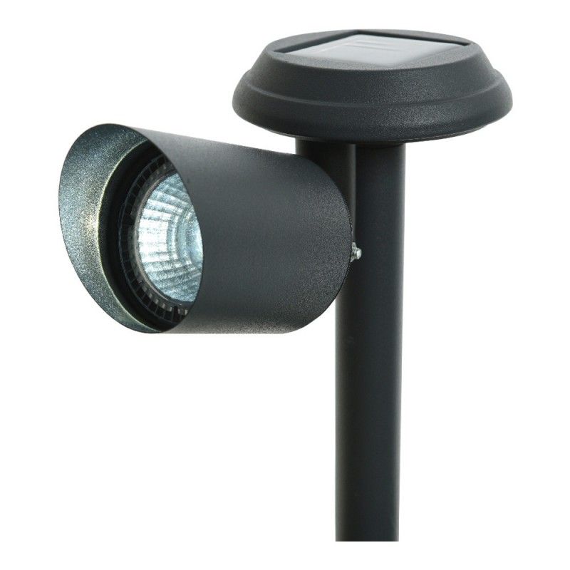 Projetor solar LED de estaca de jardim 3lm 6400K 45° 10x17x25,5cm