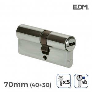 TK100 TESA 30 x 60 Double Euro Profile Cylinder R15 Cam Nickel Finish 5 Keys