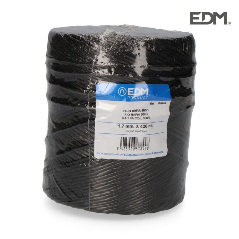 Fio Ráfia EDM 600/1 Carretel 750g/420m Preto