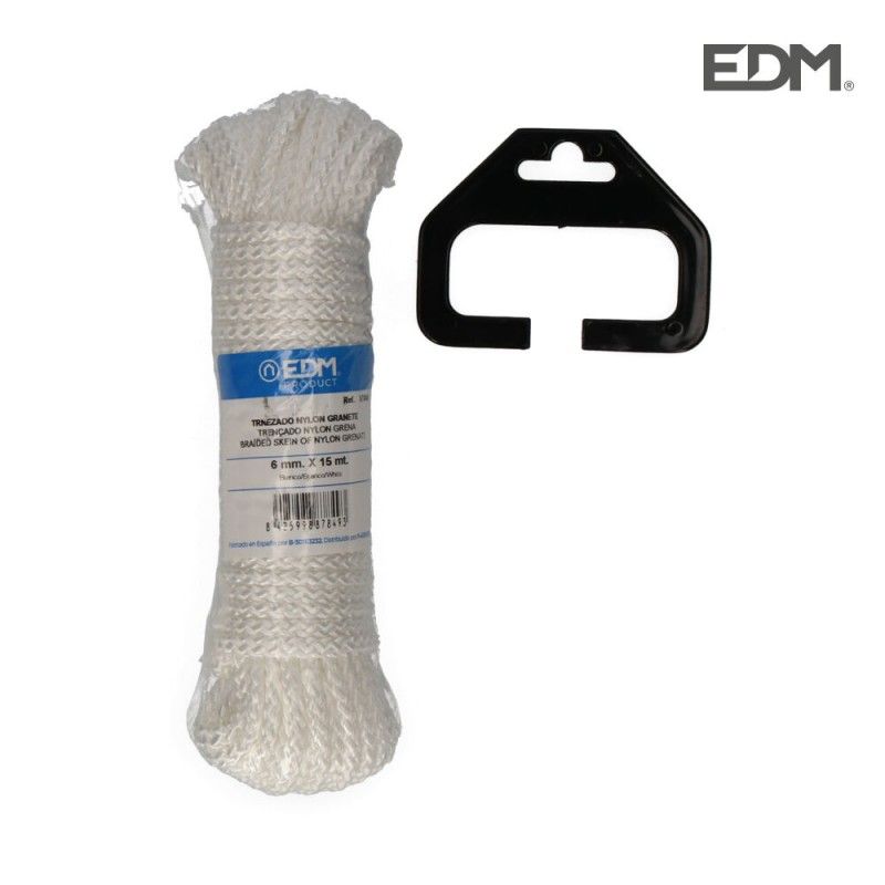 Madeja trenzado nylon 15mts blanco granate EDM 87849