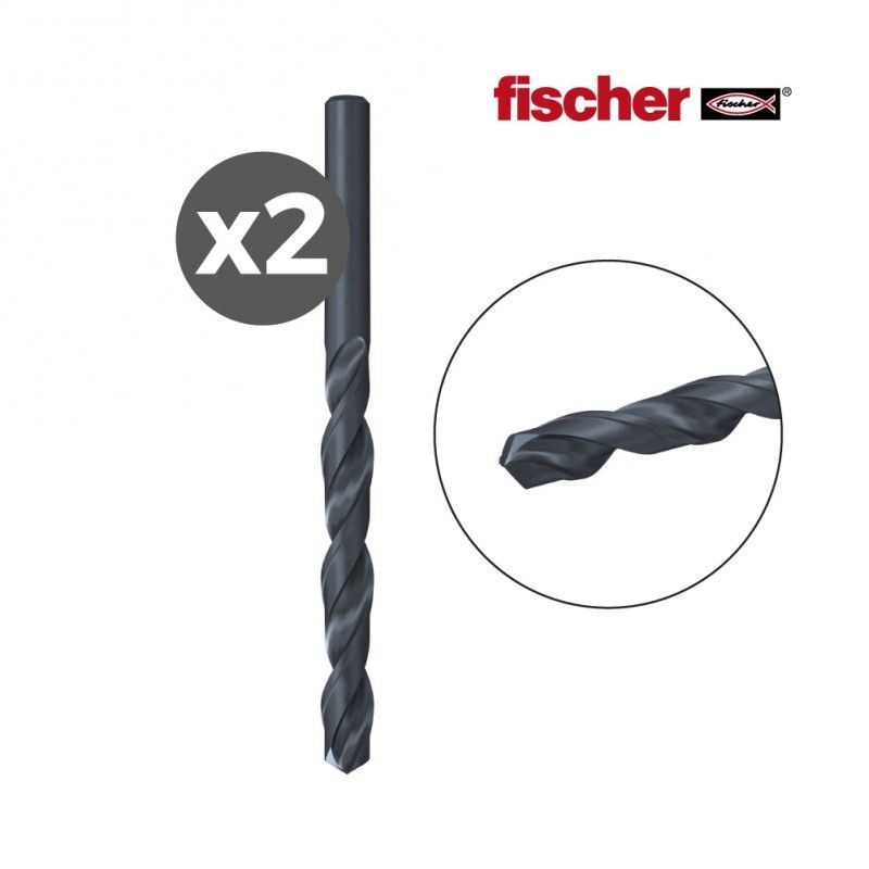 Brocas FISCHER para Metal HSS-R DIN338 1.0x12/34 - Pacote 2 unidades 530403