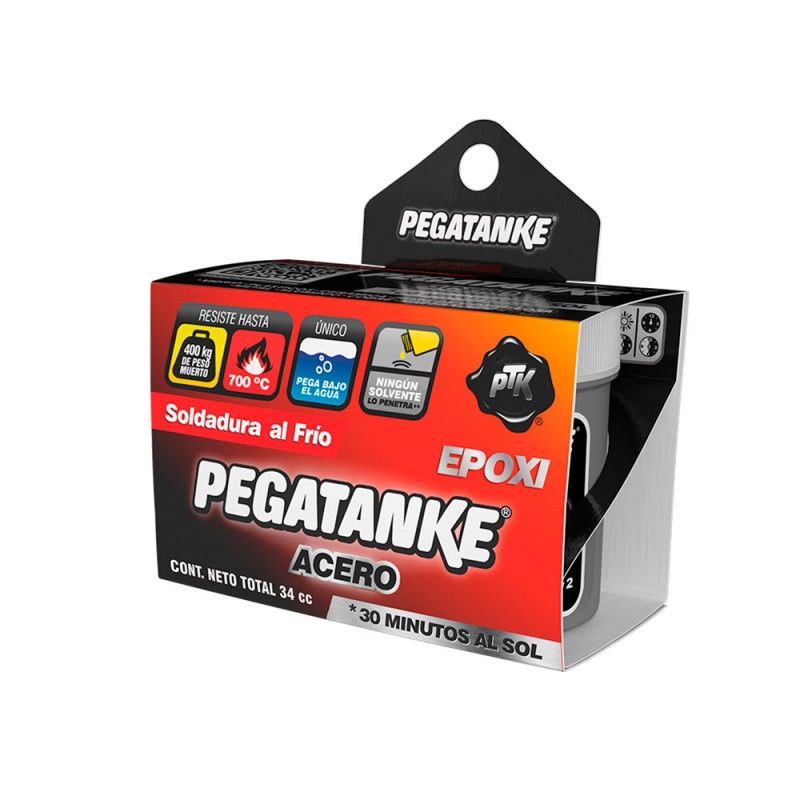 Pegatanke Adesivo Epóxi Aço Preto 32ml