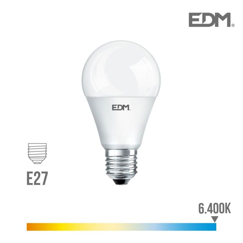 Lâmpada LED padrão E27 17w 1800 lm 6400k luz fria EDM 98352