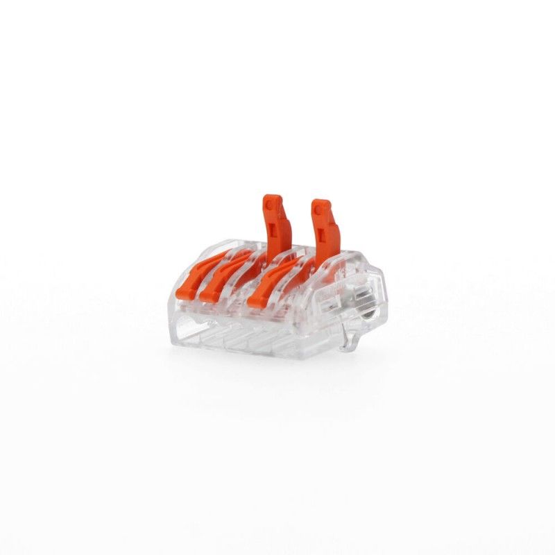 Conector de emenda 5 soquetes de 0,75 a 2,5mm embalado 5uni