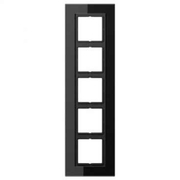 Marco 5 elementos LS PLUS negro cristal JUNG LSP 985 GL SW