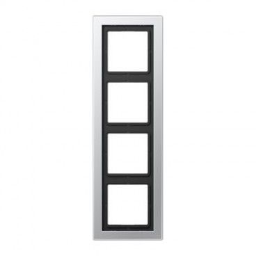 Marco 4 elementos ls desing aluminio (11 mm) LS Design JUNG ALD 2984-L