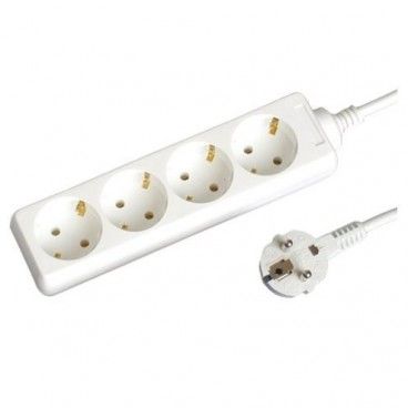 Base multipla 4 prese cavo da 1,5 m bianco GSC 0000010